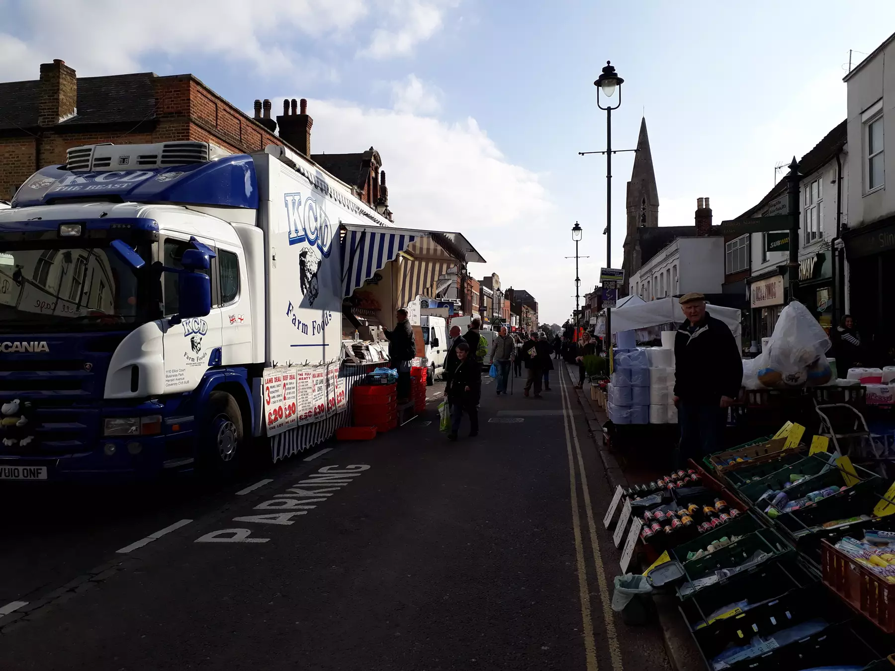 Sittingbourne Market on a Friday in the High Street